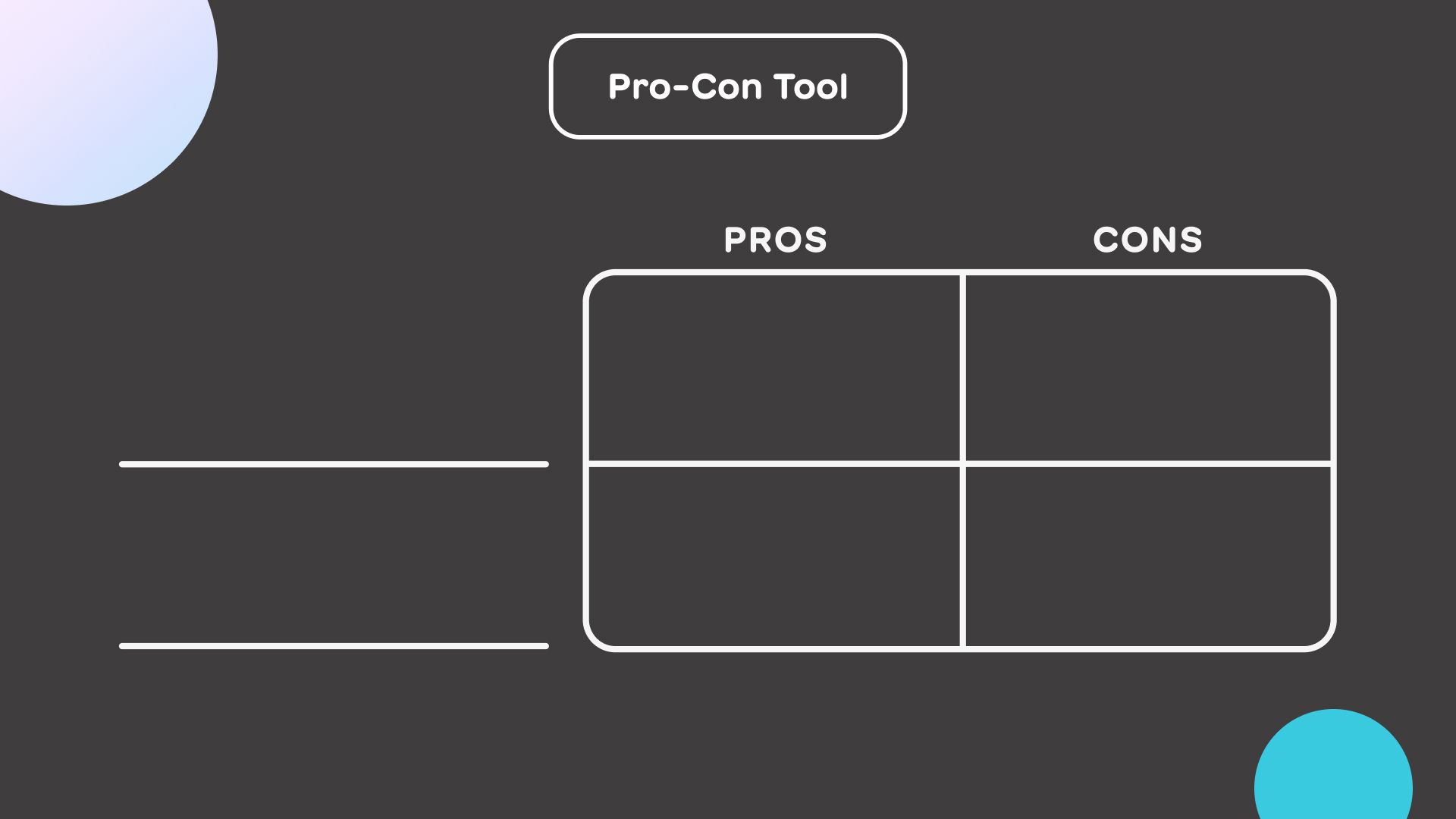 How to Make Clear Decisions with the Pro-Con Tool